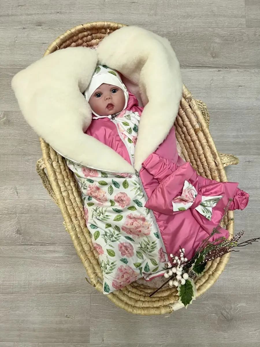 Конверт на выписку зимний, в роддом