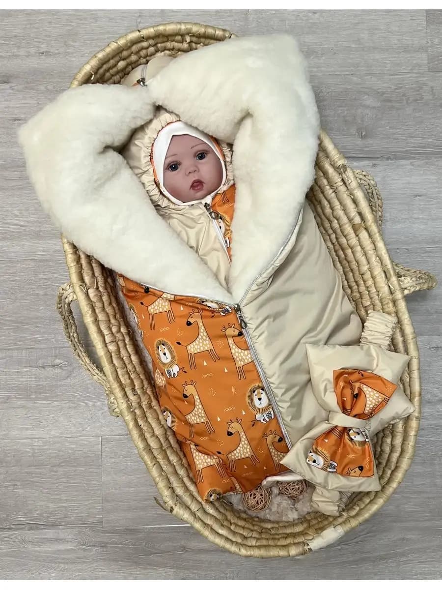 Конверт на выписку зимний, в роддом