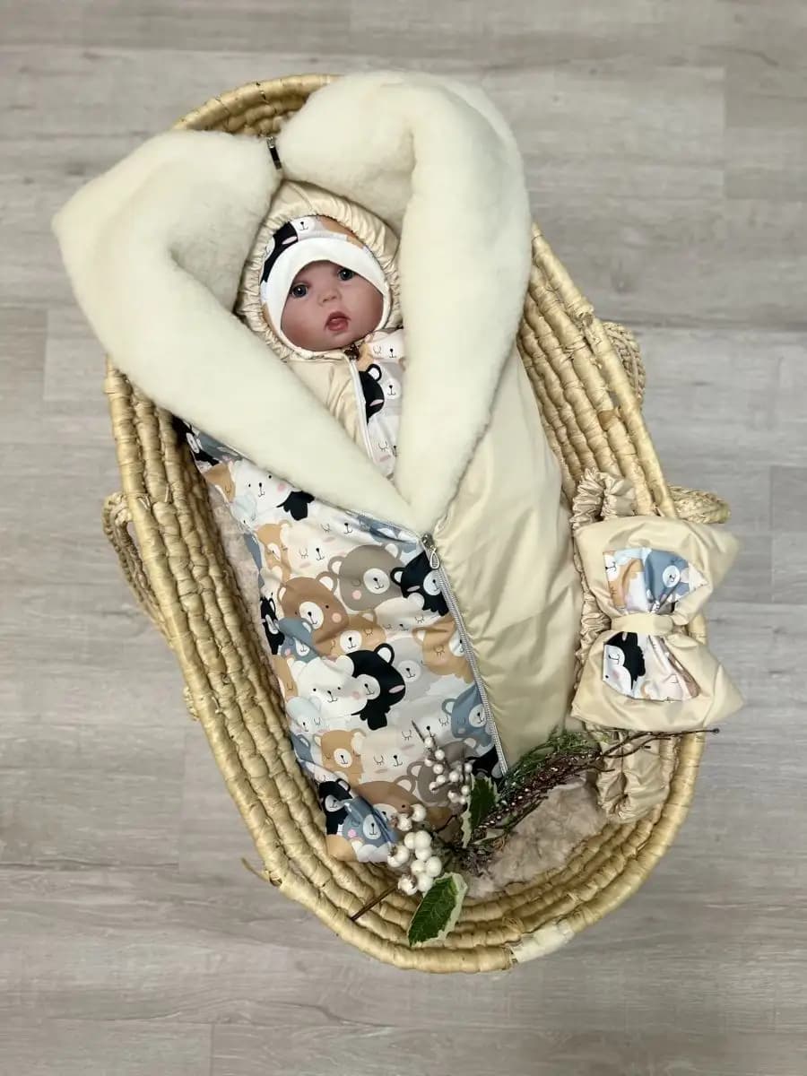 Конверт на выписку зимний, в роддом