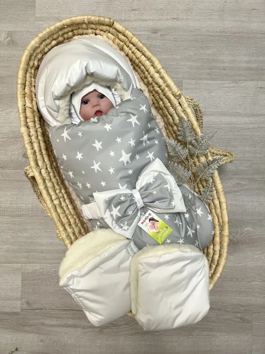 Конверт на выписку новорожденного зимний