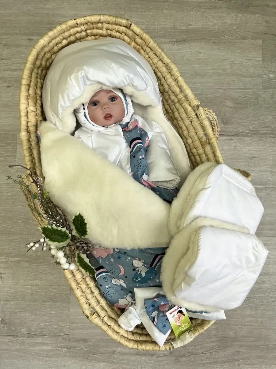 Конверт на выписку новорожденного зимний